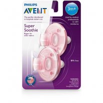Chupeta Super Soothie Philips Avent Rosa 3+ Meses - Sem faixa etaria - Avent Philips