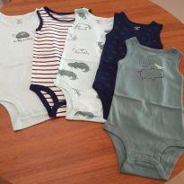Kit 5 bodies regata bichinhos Carter`s menino (18 meses) - 18 meses - Carter`s