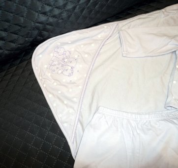 Saída de Maternidade com Manta Malha 100% algodão Ursinhas Lilás - Recém Nascido - Campelo e Cia
