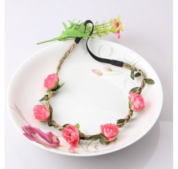 Headband Flores rosa - Sem faixa etaria - Importada