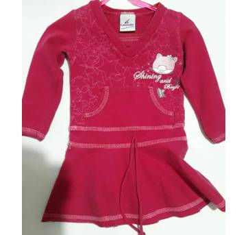Vestido Manga Longa - 1 ano - Lunender