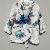 Roupão Disney fofinho pelucia com Naninha do Stitch - Novo com etiqueta - 6 a 9 meses - Disney baby