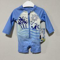 Macacão UV Old Navy Bluey Novo com Etiqueta FPS 50 Tam 0 - 3 meses - 0 a 3 meses - Old Navy