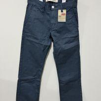 Calça Social Levis Modelo 505 Straight Sarja Azul Marinho Nova com etiqueta - 14 anos - Levi`s