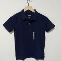 Camisa Polo Oshkosh Nova com Etiqueta, Tam 8 anos, Azul Marinho - 8 anos - OshKosh