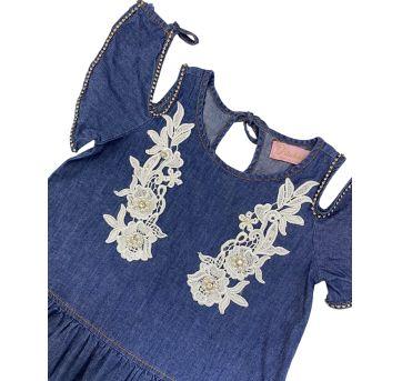 Vestido Jeans Pituchinhus - 4 anos - Pituchinhus