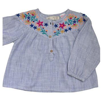 Camisa Verão Azul Zara Baby - 9 a 12 meses - Zara Baby