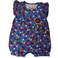 Romper Azul Estampado Brandili - 6 a 9 meses - Brandili