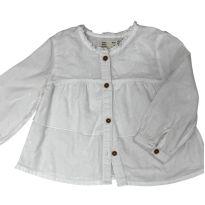 Camisa Casual Branca Zara - 9 a 12 meses - Zara Baby