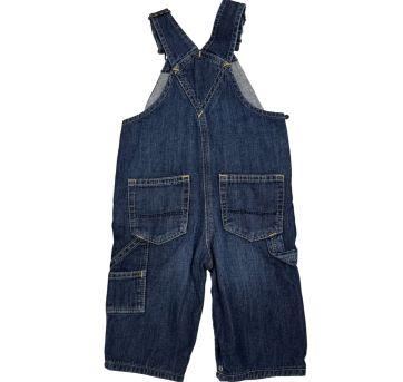 Jardineira Jeans Escuro GAP - 3 a 6 meses - Gap Kids
