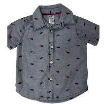 Camisa Casual Cinza Carter`s - 9 a 12 meses - Carter`s