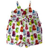 Romper Verão Estampado Alphabeto - 9 a 12 meses - Alphabeto