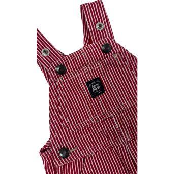 Jardineira Vermelho Listrado Baby Bgosh - 3 meses - Baby B`gosh