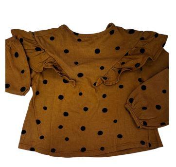 Camisa Manga Longa Marrom Infanti - 9 a 12 meses - Outros