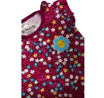 Romper Rosa Estampado Brandili - 6 meses - Brandili
