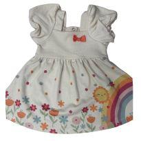 Vestido Manga Curta Estampado Teddy Boom - 0 a 3 meses - Teddy Boom