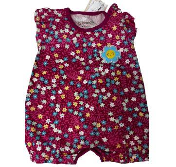 Romper Rosa Estampado Brandili - 6 meses - Brandili