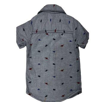 Camisa Casual Cinza Carter`s - 9 a 12 meses - Carter`s
