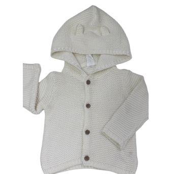 Casaco de Tricô Branco Carter`s - 6 meses - Carter`s