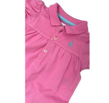 Romper Rosa Verão Polo Ralph Lauren - 6 meses - Polo Ralph Lauren