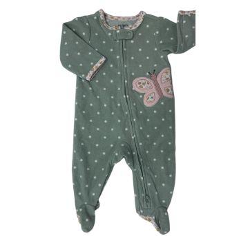 Macacão em Fleece Verde Carter`s - 3 meses - Carter`s