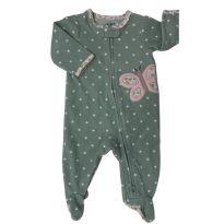 Macacão em Fleece Verde Carter`s - 3 meses - Carter`s
