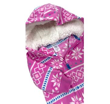 Macacão Rosa em Fleece Carter`s - 6 meses - Carter`s