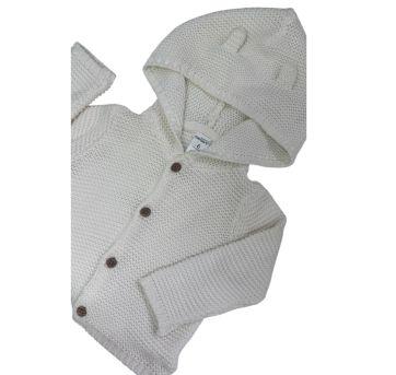 Casaco de Tricô Branco Carter`s - 6 meses - Carter`s