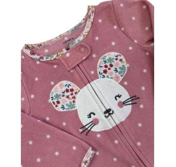 Macacão de Fleece Rosa Carter`s - 9 meses - Carter`s