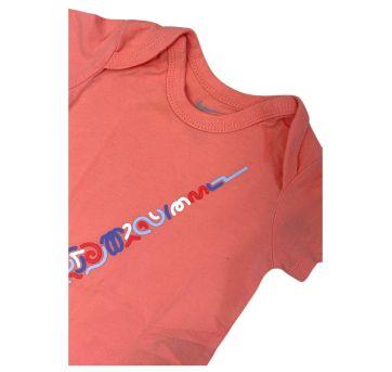 Body Rosa Salmão Nike - 3 a 6 meses - Nike