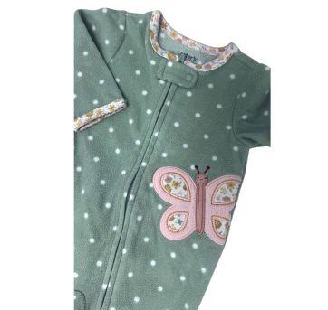 Macacão em Fleece Verde Carter`s - 3 meses - Carter`s