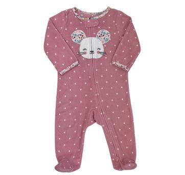 Macacão de Fleece Rosa Carter`s - 9 meses - Carter`s