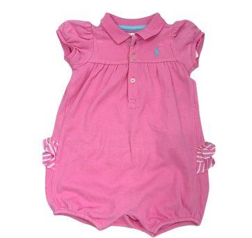 Romper Rosa Verão Polo Ralph Lauren - 6 meses - Polo Ralph Lauren