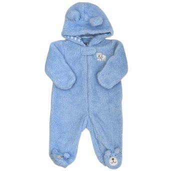 Macacão Pijama Inverno Azul Carter`s - 0 a 3 meses - Carter`s