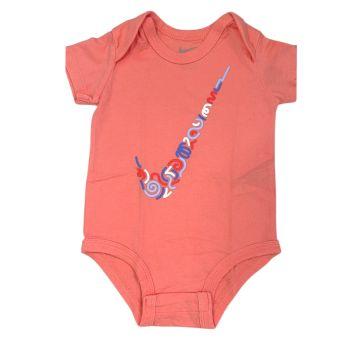 Body Rosa Salmão Nike - 3 a 6 meses - Nike