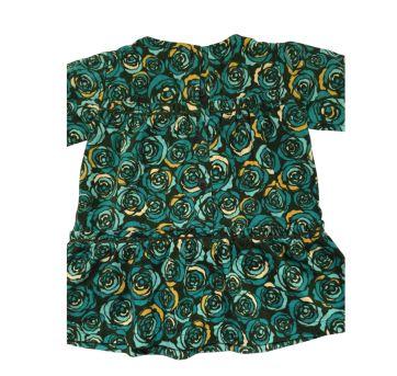 Vestido Manga Longa Green Estampado - 6 a 9 meses - Green