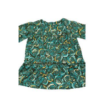 Vestido Manga Longa Green Estampado - 6 a 9 meses - Green