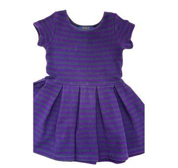 Vestido Listrado Ralph Lauren Roxo - 3 anos - Ralph Lauren