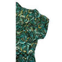 Vestido Manga Longa Green Estampado - 6 a 9 meses - Green