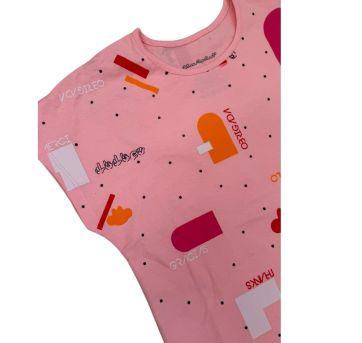 Camisa Manga Curta Rosa Lilica Ripilica - 10 anos - Lilica Ripilica