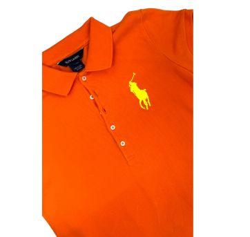 Vestido Manga Curta Laranja Ralph Lauren - 16 anos - Ralph Lauren