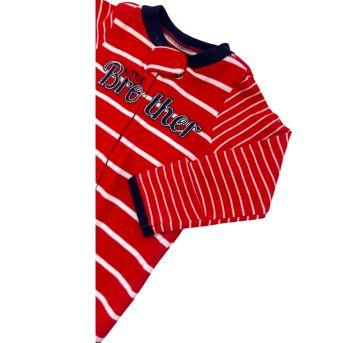 Macacão Manga Longa Listrado Carter`s - Recém Nascido - Carter`s