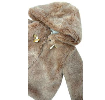 Casaco em Pelúcia Marrom Zara - 6 a 9 meses - Zara Baby