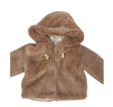 Casaco em Pelúcia Marrom Zara - 6 a 9 meses - Zara Baby