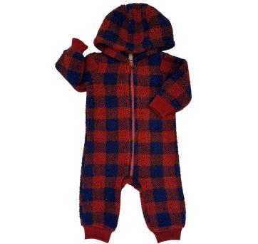 Macacão Peluciado Sherpa Com Capuz Carter`s - 6 meses - Carter`s