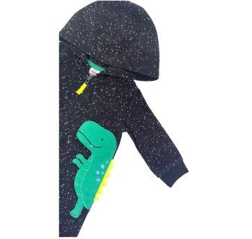 Macacão Fleece Dinossauro Carter`s - 3 a 6 meses - Carter`s