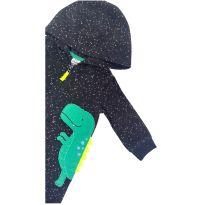 Macacão Fleece Dinossauro Carter`s - 3 a 6 meses - Carter`s