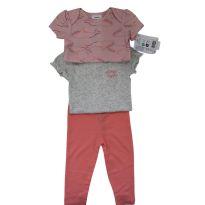 Conjunto Carter`s Três Peças - 6 a 9 meses - Carter`s