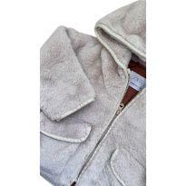 Casaco de Inverno Pelos Cinza Zara - 18 a 24 meses - Zara Baby