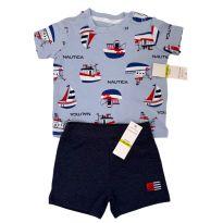 Conjunto Náutica Estampado - 3 a 6 meses - Náutica